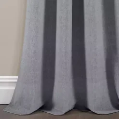 Clearance Kirklands Home Buttons and Stripes Curtain Panel Set, 84 in. Gray