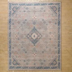 Hot Kirklands Home Bylas Navy Medallion Area Rug, 5x8 Blue