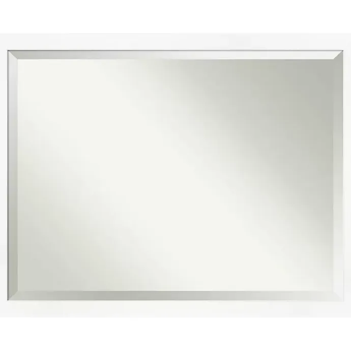 Hot Kirklands Home Cabinet White Narrow Frame Beveled Mirror