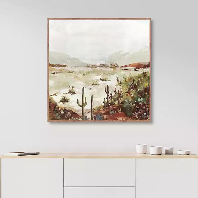 Kirklands Home Cactus Canyon Western Framed Canvas Art