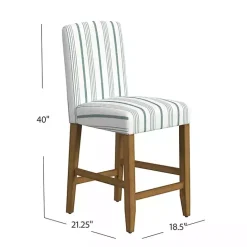 Clearance Kirklands Home Calypso Striped Upholstered Counter Stool