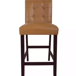 New Kirklands Home Camel Faux Leather Jeremy Counter Stools, Set of 2 Brown