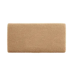 New Kirklands Home Camel Sherpa & Pine Recgle Storage Ottoman Tan
