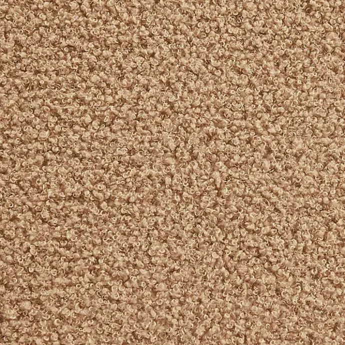 New Kirklands Home Camel Sherpa & Pine Recgle Storage Ottoman Tan