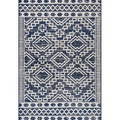 Kirklands Home Cammie Blue Moroccan Tribal Outdoor Rug, 8x10