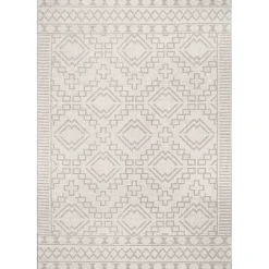 Hot Kirklands Home Cammie Gray Moroccan Geometric Outdoor Rug, 8x10