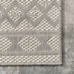 Hot Kirklands Home Cammie Gray Moroccan Geometric Outdoor Rug, 8x10