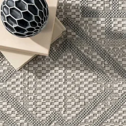 Hot Kirklands Home Cammie Gray Moroccan Geometric Outdoor Rug, 8x10