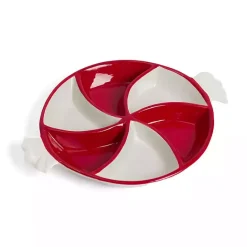 Kirklands Home Candy Cane Ceramic Serving Platter