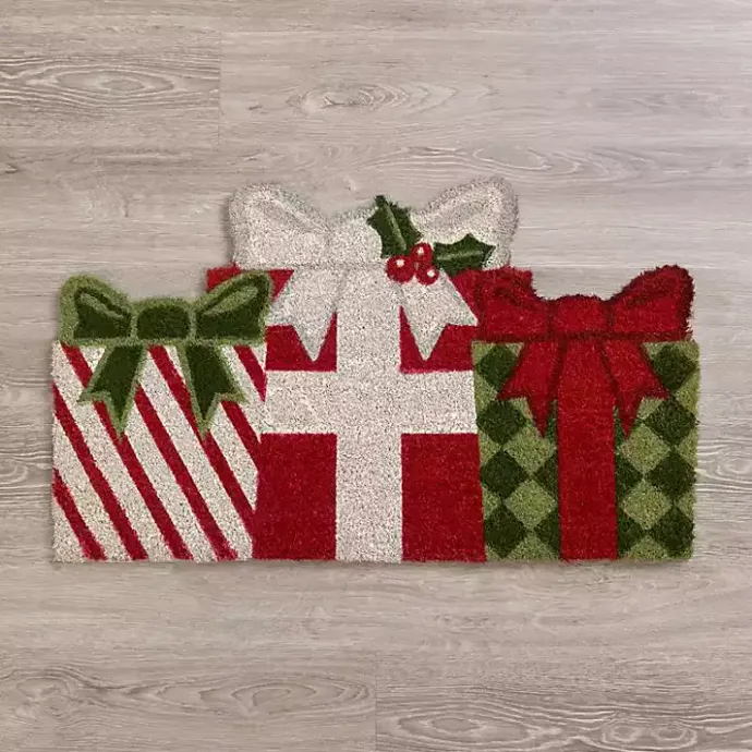 Clearance Kirklands Home Candy Cane Christmas Present Doormat