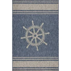 Kirklands Home Captiva Nautical Helm Outdoor Area Rug, 7x9