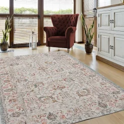 Discount Kirklands Home Caramel Botanical Indoor/Outdoor Area Rug, 5x7