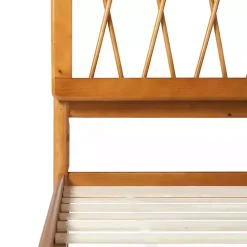 Hot Kirklands Home Caramel Wood Spindle Headboard Queen Bed Brown