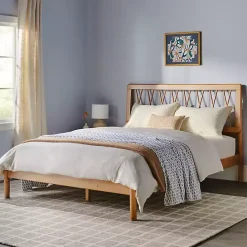Hot Kirklands Home Caramel Wood Spindle Headboard Queen Bed Brown