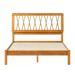 Sale Kirklands Home Caramel Wood Spindle Headboard Full Bed Brown