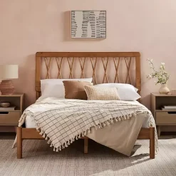 Sale Kirklands Home Caramel Wood Spindle Headboard Full Bed Brown