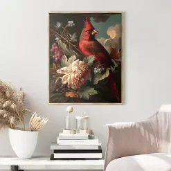 Clearance Kirklands Home Cardinal Floral Dutch Framed Canvas Art Print