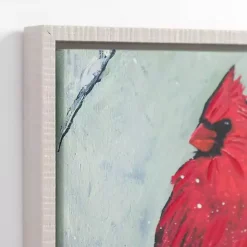 Sale Kirklands Home Cardinal on Branch Framed Canvas Art Print