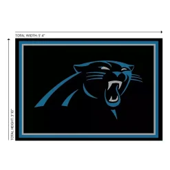 New Kirklands Home Carolina Panthers Area Rug, 4x6 Black