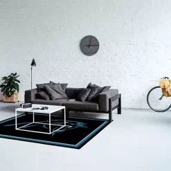 New Kirklands Home Carolina Panthers Area Rug, 4x6 Black
