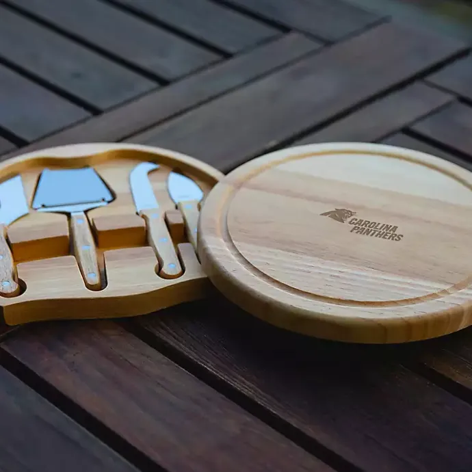 Sale Kirklands Home Carolina Panthers Cheese Board and Tool Set Tan