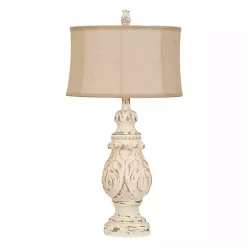Kirklands Home Caroline Distressed Cream Table Lamp Tan