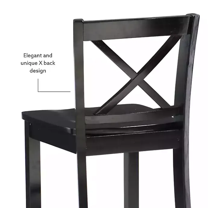 Best Kirklands Home Carter X-Back Counter Stool Black