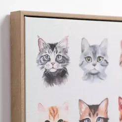Sale Kirklands Home Cat Portraits Framed Canvas Art Print