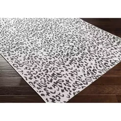 Sale Kirklands Home Cauli Leopard Print Outdoor Rug, 4x5 Black