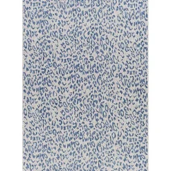 New Kirklands Home Cauli Leopard Print Outdoor Rug, 4x5 Blue