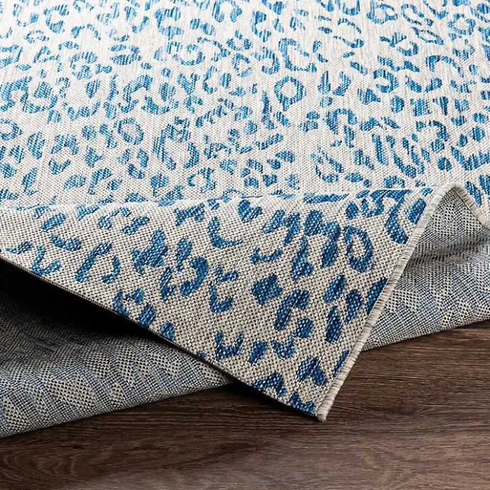 Online Kirklands Home Cauli Leopard Print Outdoor Rug, 5x7 Blue