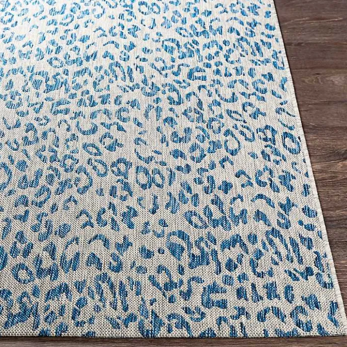 Online Kirklands Home Cauli Leopard Print Outdoor Rug, 5x7 Blue