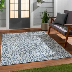 Online Kirklands Home Cauli Leopard Print Outdoor Rug, 8x12 Blue