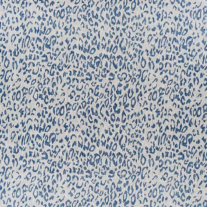 Online Kirklands Home Cauli Leopard Print Outdoor Rug, 6x6 Blue