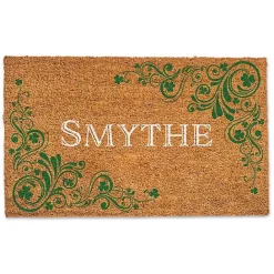 Discount Kirklands Home Celtic Clovers Personalized Coir Doormat