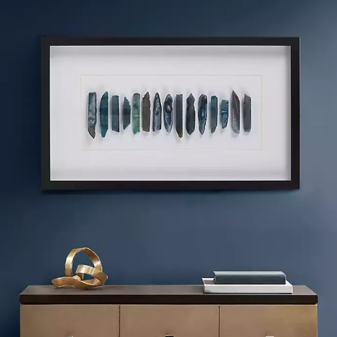 Kirklands Home Cerulean Agate Martha Stewart Shadowbox Plaque