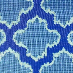 Hot Kirklands Home Cerulean Quatrefoil Outdoor Area Rug, 4x6