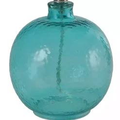 Online Kirklands Home Cerulean Tinted Glass Jug Table Lamp White