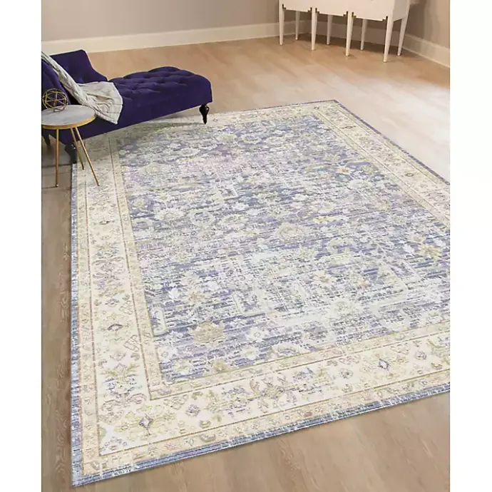 Outlet Kirklands Home Cerulean Vintage Border Accent Rug