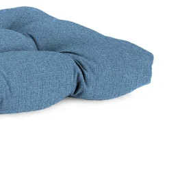 Sale Kirklands Home Chambray French Outdoor Wicker Settee Cushion Blue