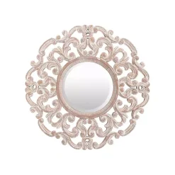 Sale Kirklands Home Champagne Abstract Wood Mirror