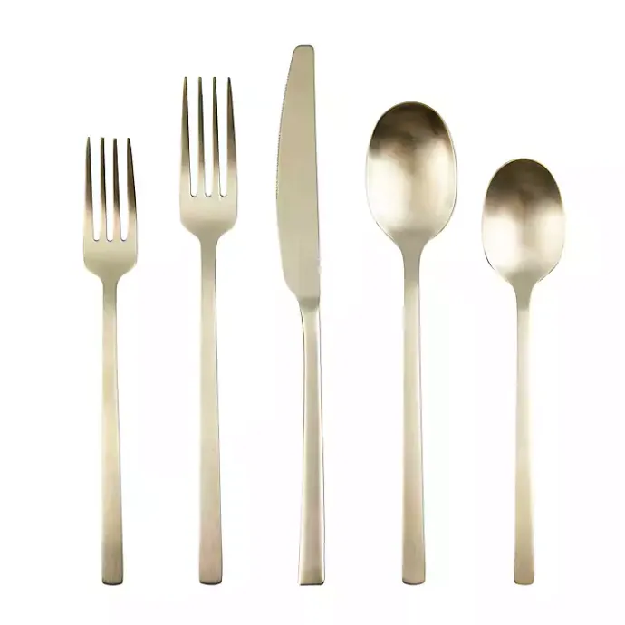 Best Kirklands Home Champagne Glimmer 20-pc. Flatware Set Gold