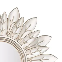 Sale Kirklands Home Champagne Gold Round Flower Alba Wall Mirror