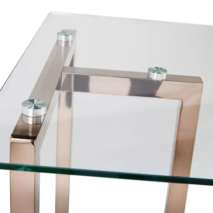 New Kirklands Home Champagne Iron and Glass Desk Gold