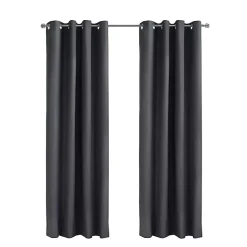 Best Kirklands Home Charcoal Alpine Blackout Curtain Panel, 108 in. Gray