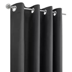 Best Kirklands Home Charcoal Alpine Blackout Curtain Panel, 108 in. Gray