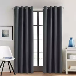 Outlet Kirklands Home Charcoal Alpine Blackout Curtain Panel, 63 in. Gray