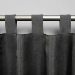 Clearance Kirklands Home Charcoal Cabana Outdoor Curtain Panel Set, 108 in.
