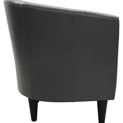 Clearance Kirklands Home Charcoal Faux Leather Winslow Accent Chair Gray