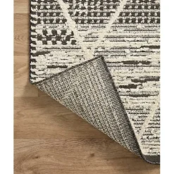 New Kirklands Home Charcoal Gradient Diamond Area Rug, 5x7